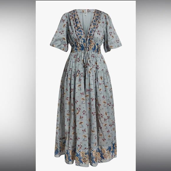 Free People Lysette Floral Boho Maxi NWT Bluebell Combo size XS - Picture 5 of 5